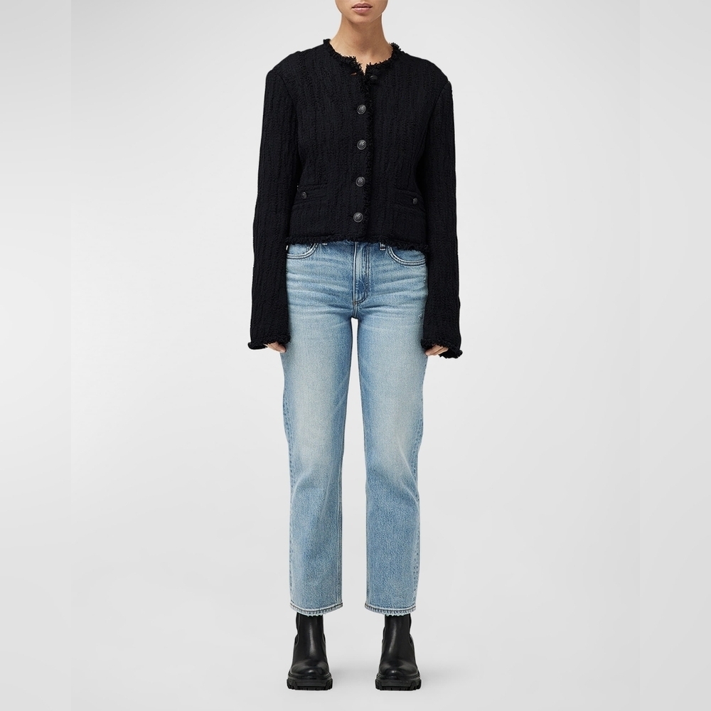 Rag & Bone - Women's 28 Harlow Mid Rise Ankle Straight Blue Jeans .